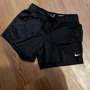 Nike Women’s Black Training Shorts with White Swoosh